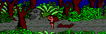 Tarzan opens a snake-umbrella